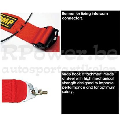 Safety-harness-Intercom-connecties-steel-snap-hook-OMP-RPower