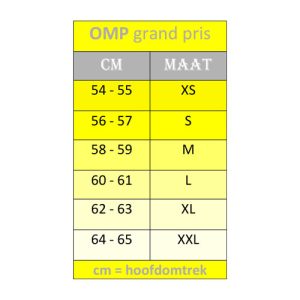 OMP-grans-pris-hjelm-størrelse diagram