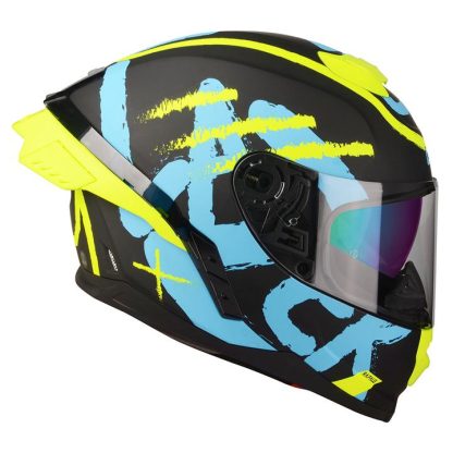 151 545 SB Rafale Street Blue-Yellow Integral Helmet Lazer